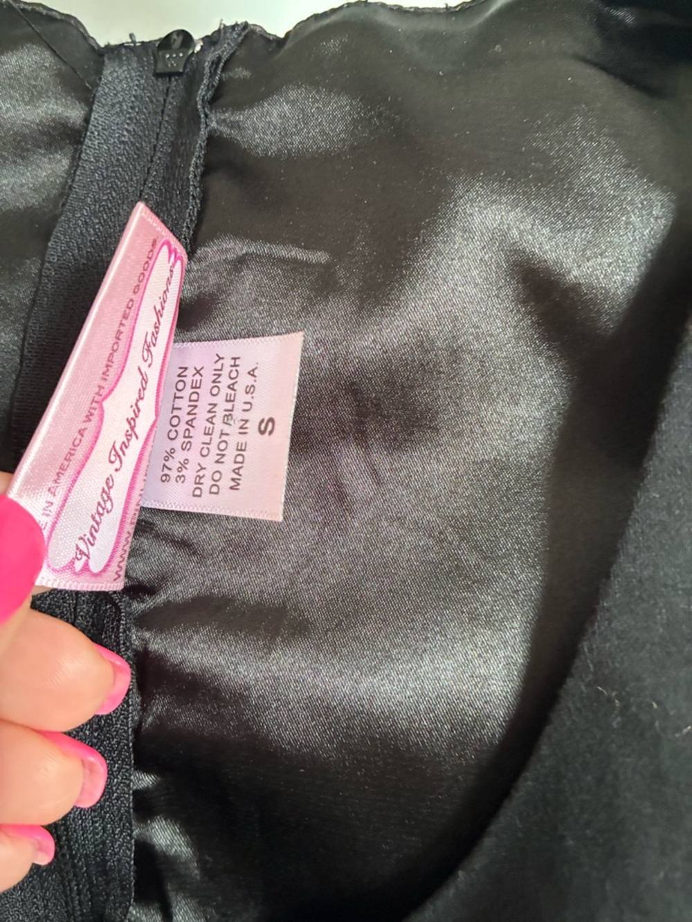 Rare Pinup Couture Magic Horses in Love Aurora Dress Black Pink Unicorn Size S - Picture 4 of 7